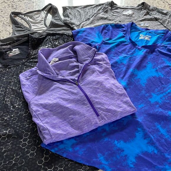 Under Armour Athletic Bundle Women’s Size Medium‎ Heat Gear Fitted Semi Fit - Picture 1 of 6